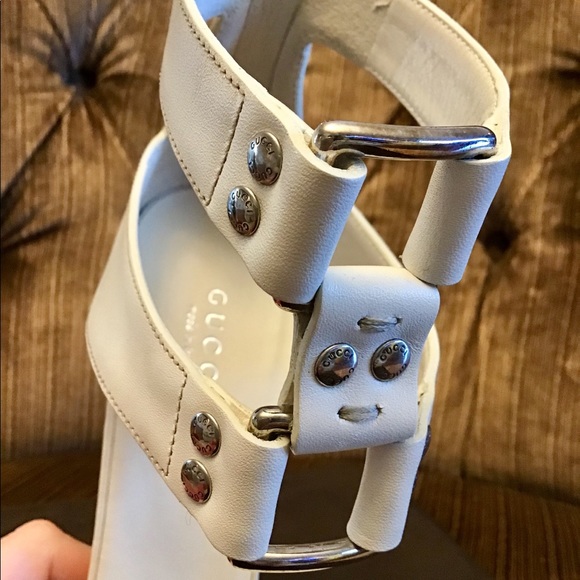 🆕 Authentic GUCCI Lyon Mystic White Heals - Picture 3 of 6